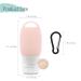 Veroyi Leak Proof Silicone Travel Bottles - Set of 3 Squeezable Travel Tubes with Keychain, Refillable Containers for Shampoo, Lotion, Soap - Buy Online on SooperMarket.com