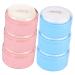 GAFOKI 6pcs Box Body Powder Puff Box Make up Powder Puff Baby Powder Travel Dispenser After-Bath Puff Box Empty Body Powder Container Baby Powder Dispenser with Puff Loose Powder Puff Assorted Color 8x6cm