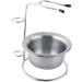 Dekaim Stainless Steel Shaving Stand Set for Men - Universal Shaving Brush Holder & Bowl Perfect Razor Tool Kit - Buy Online on SooperMarket.com