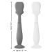 2 Pack Silicone Baby Diaper Cream Brush & Spatula Set - Gray & White | Butt Paste Applicator for Newborns - Buy Online on SooperMarket.com