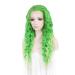 SHIYID Teal Green Long Loose Wave Synthetic Lace Front Wig - Heat Resistant Cosplay Wig for Women - Buy Online on SooperMarket.com
