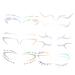 Healeved 6pcs Iridescent Eyeliner Eye Liner Eye Shadow Stickers Face Decals Eyeshadow Transfer Glue