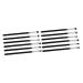 Baluue 12 Pcs Flat Eyebrow Brush Eyeliner Brush Cosmetics Tool Flat Concealer Brush Artificial Fiber Black