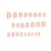 MISUD Glossy Square French Tip Fake Nails - 24Pcs | Pearl Acrylic Designs | White Glue-on False Nails for Women & Girls - Buy Online on SooperMarket.com