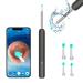 BTSEURY Rechargeable Ear Cleaner Wireless Visual Ear Wax Remover Ear Picking Tool Ear Wax Removal Tool for Earwax Cleaning (Black
