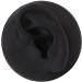 Artificial Black Left Ear Display Model | Professional Soft Teaching Tool with Round Base - Buy Online on SooperMarket.com