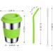 Rommeka 12oz Stainless Steel Kids Cups 5 Pack - Colorful Drinking Tumbler with Silicone Lids and Straws for Toddlers, Children, and Adults - Buy Online on SooperMarket.com