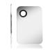 FRCOLOR Makeup Palette  Stainless Steel Cosmetic Makeup Palette Professional Cosmetic Mixing Makeup Palette with Spatula Tool 6x4