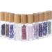 HeiHy 5pcs 10ml Empty Roller Bottles - Essential Oils Glass Bottles with Bamboo Lid for Travel & DIY | Best Quality & Eco-Friendly - Buy Online on SooperMarket.com