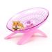 woojfcang Silent Hamster Wheel Flying Saucer Hamster Running Wheel for Syrian/Dwarf Hamster Gerbils Squirrels Guinea Pig Small Animals Pets Playing Toys Exercise Sports Wheel (Plastic Pink)