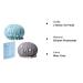 2 Piece Waterproof Shower Hood Bath Cap for Women - Reusable Elastic Hair Cap in Blue & Gray | Ideal for Bathing and Spa - Buy Online on SooperMarket.com