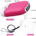 Rose Red Eyelash Fan Dyer with 2 Lash Tweezers - Rechargeable Mini Portable Fan for Eyelash Extension - Straight and Curved Tip Tweezers Included - Buy Online on SooperMarket.com