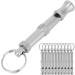 Premium Pet Training Pipe - 10 Adjustable Stainless Steel Dog Whistles | Stop Barking with Sound Waves | Multi-Function Keychain - Buy Online on SooperMarket.com