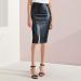Sanahy Women's High Waisted Faux Leather Pencil Skirt with Split Detail - Black | Slim Fit Midi Hip Skirt | 5XL - Buy Online on SooperMarket.com