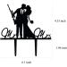 Mr and Mrs Wedding Cake Topper - Groom & Bride With Heavy Gun and Holding Flowers - Funny Gun Theme Wedding/Anniversary/Bridal Shower Cake Topper Funny Wedding Cake Topper (Heavy Gun) - Buy Online on SooperMarket.com