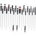 FOYTOKI 20pcs Eye Makeup Eyeliner Eyeshadow Brush Kit Portable Makeup Brush Kit Para Pesta as Eyelash Kits 15.50X1.50X1.50CM As Shown - Buy Online on SooperMarket.com