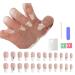 French Tip Press on Nail Long White Rhinestones Stick on Nail False Fake Nails Fake Nail with Glue for Women Girl Nail Art - Buy Online on SooperMarket.com