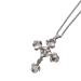 Oralgos filigree craftsmanship jewelry unique thorn rose cross fans necklace with a Gothic charm for meetings red