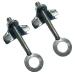 cyclingcolors 2x Bicycle chain tensioner M6x65mm steel with nuts axles 11.3mm BMX fixie