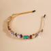 Wiwpar Thin Rhinestone Headband for Women - Colorful Elastic Vintage Hair Hoop Accessories - Buy Online on SooperMarket.com
