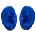 (A Pair) Silicone Ear Model Soft - Ear Model - Flexible Earmold Ear Displays for Acupuncture Audio Music Recording Education (Blue) Blue