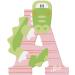 Sevi 83001 Tier Wooden Letter A - Alligator | Kids' Room Door Letter | Educational ABC Learning Toy | Safe for Children 3+ | Pink Yellow Blue - Buy Online on SooperMarket.com