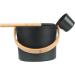 Sauna Bucket Sauna Bucket ladle Set 7L Luxurious Finnish Matching Ladle Sauna Barrel Sauna Aluminum Bucket with Long Handle Spoon Set Sauna Bucket Stylish Spa Esential for Water Ladling Black - Buy Online on SooperMarket.com
