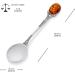 AMBEDORA Small Spoon | Sterling Silver Oxidised Spoon with Amber | Ideal Christening or Birthday Gift for Boys and Girls - Buy Online on SooperMarket.com