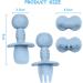 Vicloon Baby Fork and Spoon Set - 4Pcs Silicone Self Feeding Utensil for Easy Grip | Toddler Cutlery Kit for Infant & Children | First Led Training Weaning Spoons - Blue-light Green - Buy Online on SooperMarket.com