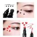 2 Pcs Heart-shaped Liquid Eyeliner Stamp Set - Waterproof, Smudge-proof & Long-lasting Double-side Ultra-Fine Eye Liners Pen - Red + Black - Makeup Tools with Quick Drying Formula - Buy Online on SooperMarket.com
