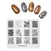 Stamp Plate Animal Pattern Leopard Tiger Cow Zebra Multi Pattern Template Print Image Nail Art Stamper Nails Tool FA005