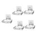 Amosfun 5pcs Stainless Steel Soap Holder Soap Holder for Shower Wall Soap Rack Stainless Steel Soap Wall-mount Holder Soap Bar Sink Drain Self-draining Soap Boxes Soap Dish Holder Square