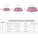 WERFORU 2 Pieces Dog Bowls Stainless Steel Dog Cat Bowls Pet Bowls For Feeding Water and Food Pink Medium Size M (2 Count) A-pink - Buy Online on SooperMarket.com