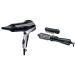 Brown Satin Hair 7 Hair dryer & Satin Hair 7 Warm air Lockenbrush with IONTEC Technology including comb and brush attachment AS 720 black 1 piece (1-pack) hair dryer + diffuser bundle with warm air-lock brush
