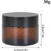 Amber Glass Empty Can - 6 Pieces Refillable Containers 30ml/50ml for Cosmetics Creams & Oils | Brown Glass Ointment Jars for Women & Girls - Buy Online on SooperMarket.com