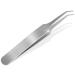 Pointed curved tweezers 8 cm stainless steel