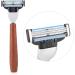 Premium 4-Piece Stainless Steel Manual Razor Gift Set - Perfect for Men Husband Father & Brother | Robust Stand Holder & Wet Shaving Essentials - Buy Online on SooperMarket.com