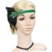 HAPINARY Feather Headdress Vintage Hairband Hair Band Headdress for Party Hairband Party Headdress Hijab 1920s Headband Dance Headpiece Turban Party Headwear Bride Accessories Prom One Size Green - Buy Online on SooperMarket.com