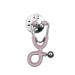 Nurse Stethoscope Enamel Pin Medical Doctor Nurse Stethoscope Brooches Christmas Gift Pink-s