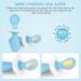 Vicloon Baby Fork and Spoon Set - 2 Pcs Infant Silicone Training Utensils for Baby Led Weaning - Self Feeding Learning Spoons - Blue - Buy Online on SooperMarket.com