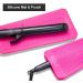 ANGENIL Silicone Mat Pouch for Professional Hair Straightener/Curling Iron 2 in 1 Titanium Ceramic Flat Iron/Curling Wand Pink - Buy Online on SooperMarket.com