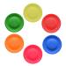 Juhonnz Mini Frisbee 6 Pack Mini People Flow Silicone Sympeos Flug Play Games Flies over 60 meters for adult children or dogs Frisbeesport 6 colors