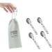 Camping Utensils Set for 4 - Stainless Steel 4-in-1 Cutlery with Bottle Opener & Carrying Bag | Portable Hiking Gear for Picnic, Travel, Backpacking - Buy Online on SooperMarket.com