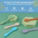 Vicloon Baby Spoons 7 Pcs - Silicone Self-Feeding Weaning Spoons for Kids & Infants - Training Spoon Set for Toddlers - Light Color - Buy Online on SooperMarket.com