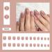 French Square Press on Fake Nails - 24Pcs Pink Gradient Full Cover Short Acrylic False Nails for Women and Girls - Buy Online on SooperMarket.com