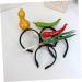 SKISUNO Chili Hair Hoop Headband Hair Accessories for Kids Chili Pepper Hat Chili Design Hair Hoop Fruit Man Elastic 1 count (Pack of 1) Green - Buy Online on SooperMarket.com