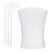 100-Pack Plastic Straws Clear Flexible Drinking Straws Disposable Non-Bendable Plastic Straws - 8" x 0.2"-Clear (100 Bend Straw)