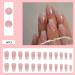 24Pcs Pink Ombre Acrylic Press On Nails - Medium Square Fake Nails with Glitter Designs for Women & Girls - Buy Online on SooperMarket.com