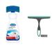 Dr. Beckmann Carpet Stain Remover | Removes New and Dried-in Stains | Includes Applicator Brush & JVL 20-043GY Hand Held Wiper Blade Window Squeegee Grey/Turquoise