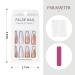 Handcess White Gradient Coffin French False Nails | Shiny Long Press-On Ballerina Acrylic Nails - 24PCS for Women & Girls - Buy Online on SooperMarket.com